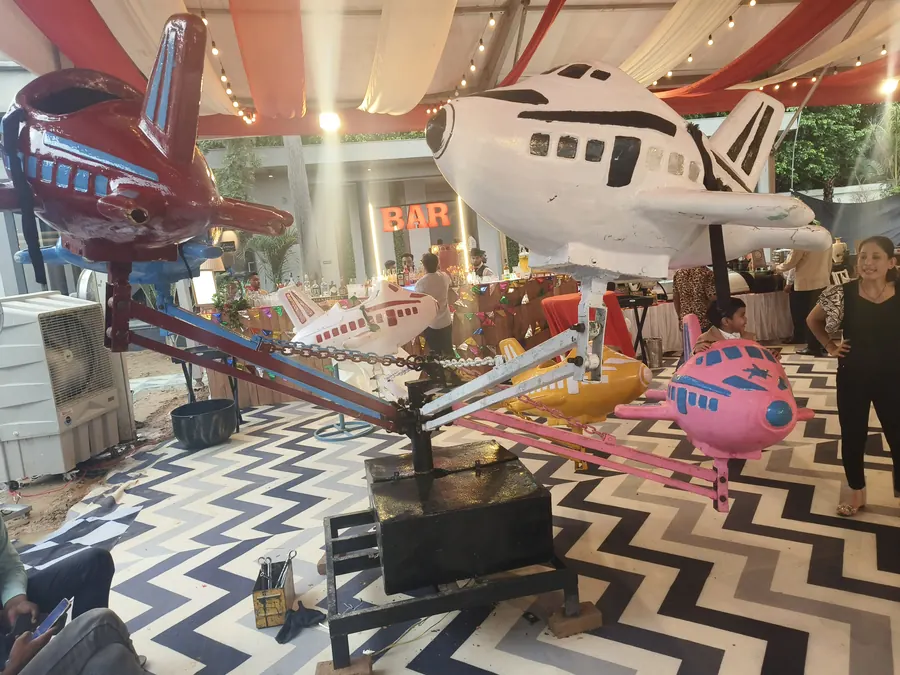 Aeroplane Ride setup prepared for an event in Goa
