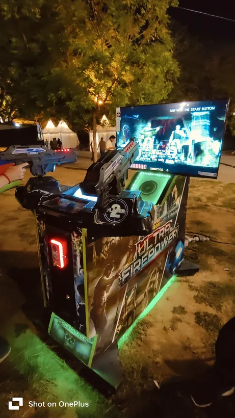 Two player alien shooter arcade game arranged for guests in Goa