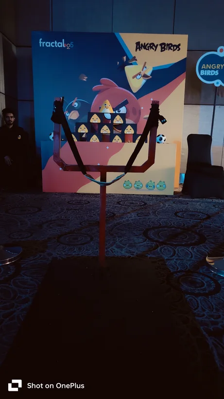 Indoor Angry Bird slingshot game arranged for an event in Gurgaon