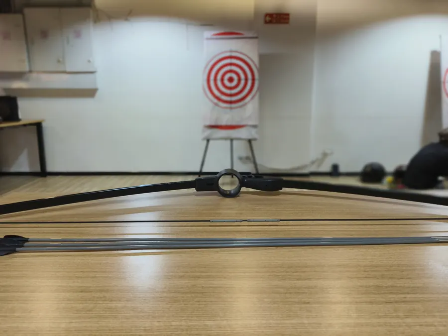 Close view of archery game arranged at a Gurgaon venue