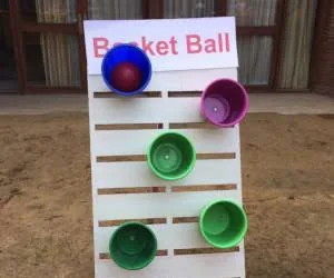 Classic bucket ball game board prepared for guests in Goa