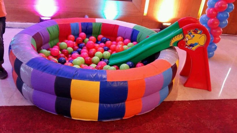 Ball pit play area ready for children in Goa
