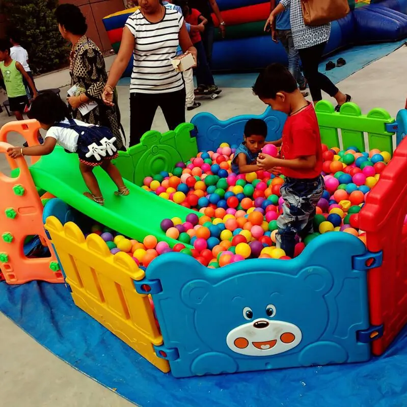 Colorful kids play zone arranged for a Goa celebration