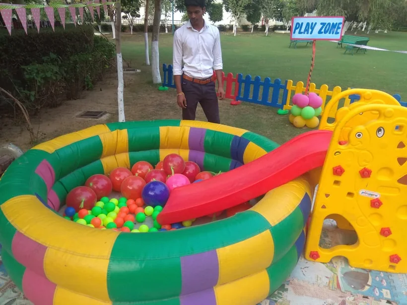 Ball pool setup for a kids event in Goa