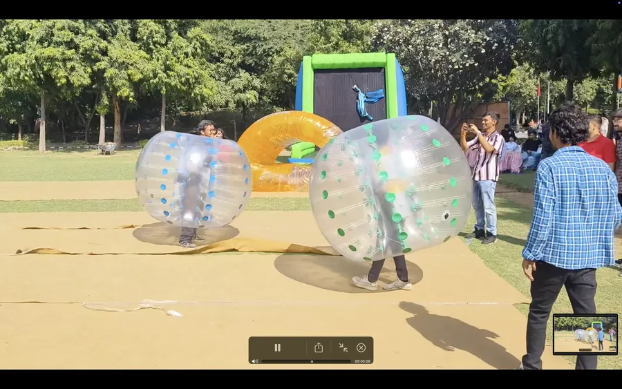 Body Zorbing rental setup for parties and corporate events in Gurgaon