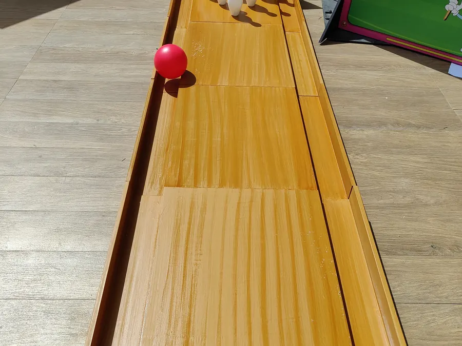 Close view of bowling alley game arranged at a Gurgaon venue