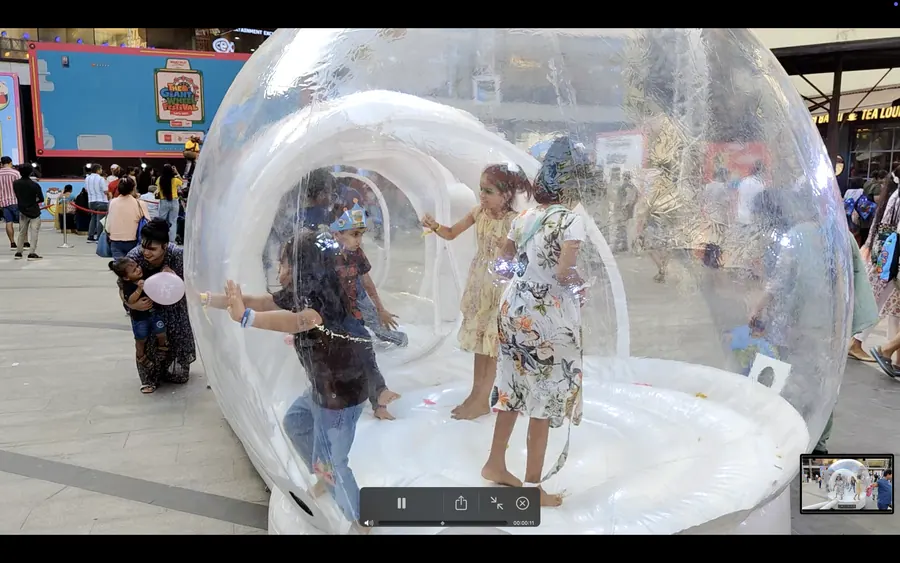 Event-ready bubble house setup by Page One Memories in Goa