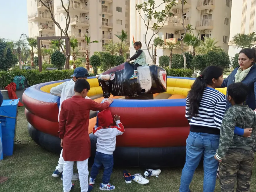 Bull Ride Game setup prepared for an event in Goa