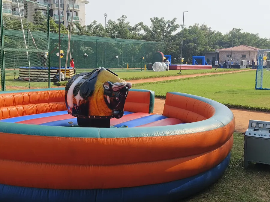 Bull Ride Game game zone ready for guest engagement in Goa