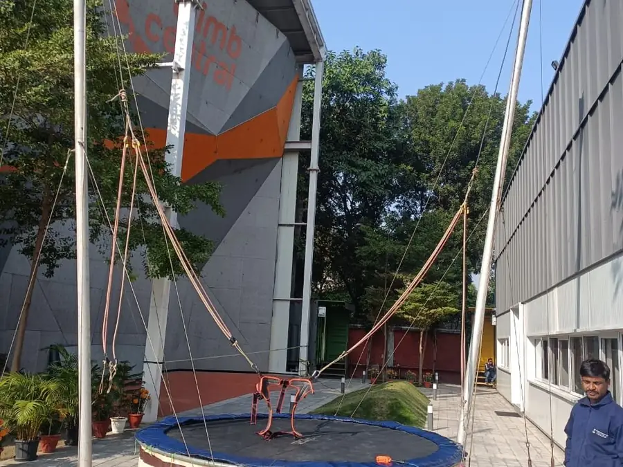 Event-ready bungee jumping game setup by Page One Memories in Kanpur
