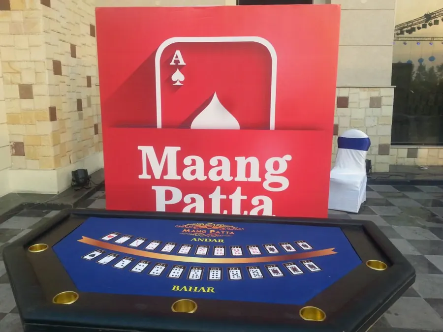 Close view of casino table game arranged at a Goa venue