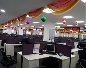 corporate office decorators with multicolor cloths in delhi, gurgaon