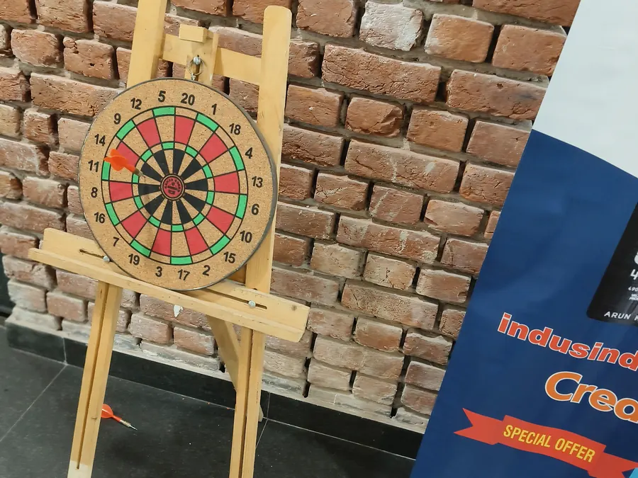 Event-ready dart game setup by Page One Memories in Mumbai