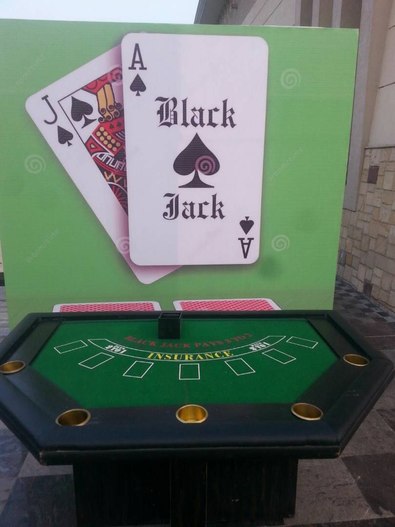 Blackjack casino table setup in Jaipur event Blackjack casino table setup in Jaipur event