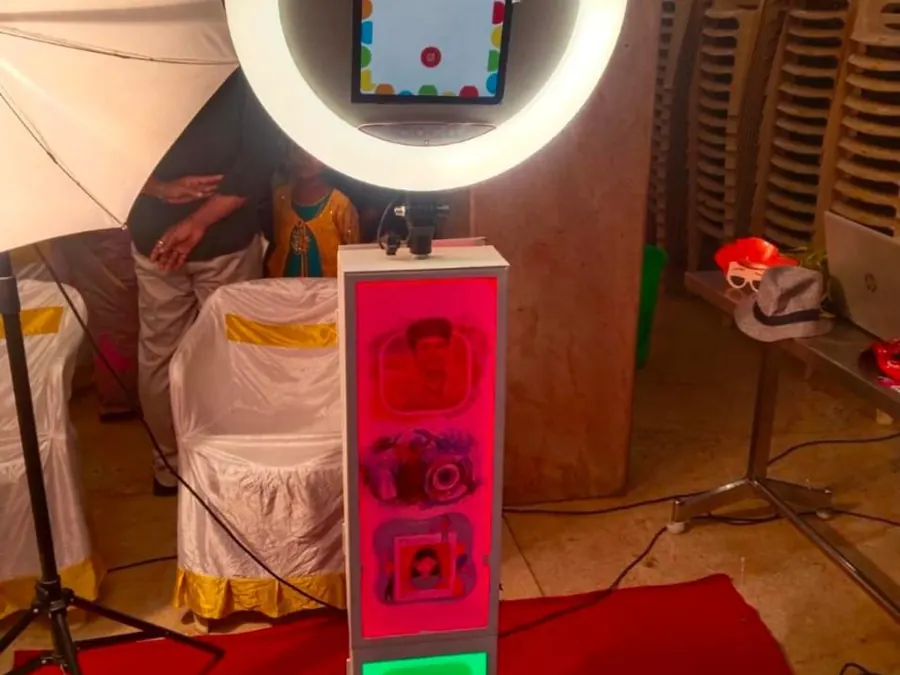 Digital Photobooth setup prepared for an event in Gurgaon