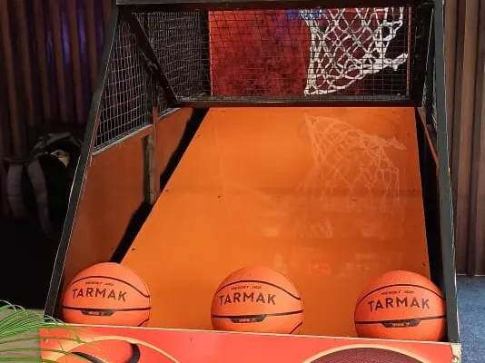 Electronic Basketball Game setup prepared for an event in Goa
