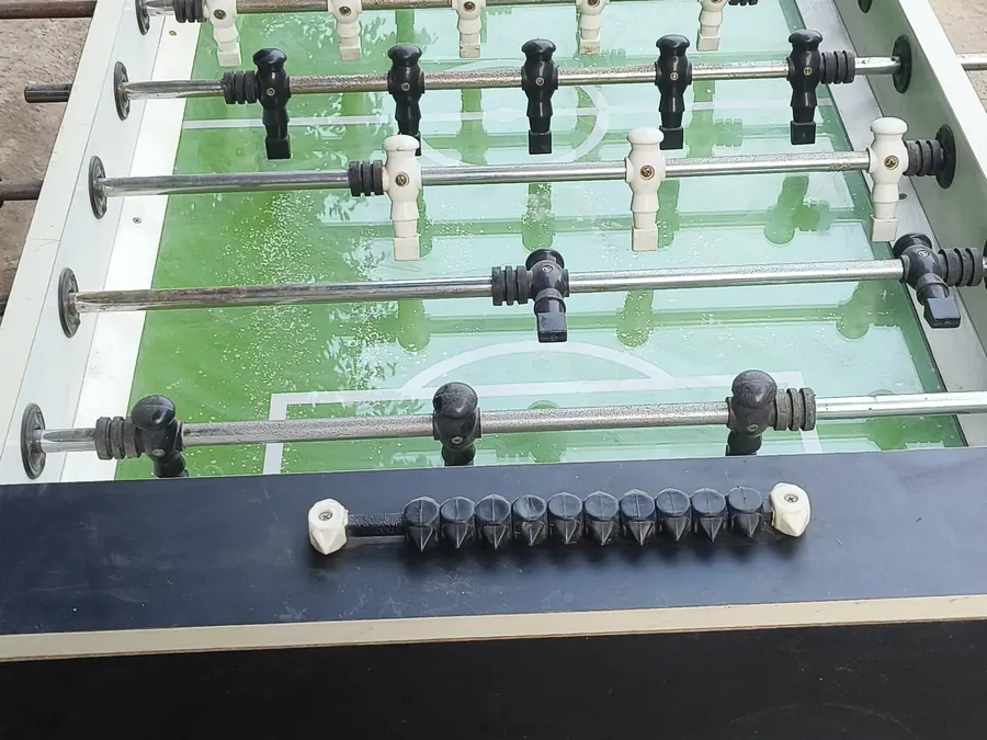 Close view of foosball table arranged at a Goa venue