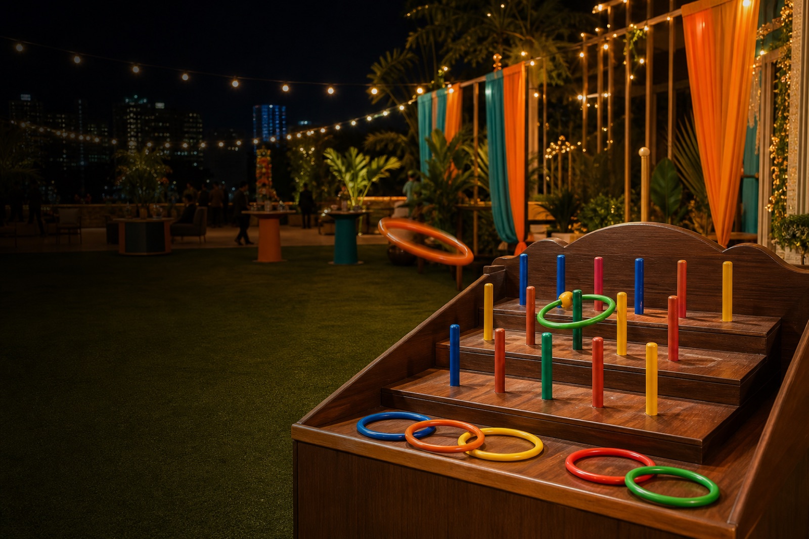 Premium Hoopla ring toss game on rent in Mumbai for corporate events, weddings and parties