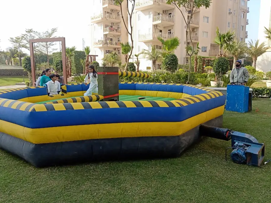 Close view of meltdown game arranged at a Goa venue