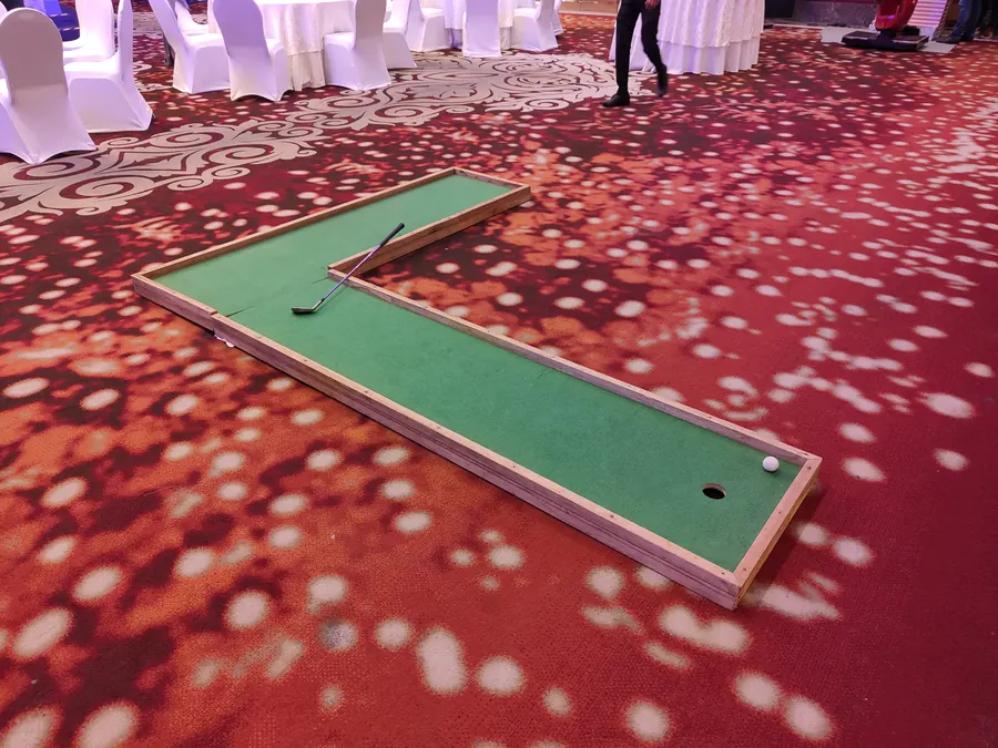 Event-ready mini golf game setup by Page One Memories in Goa