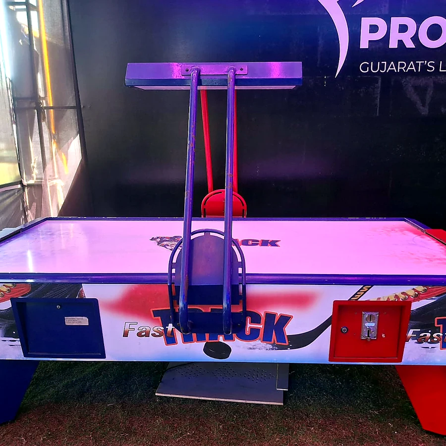 Air hockey table available for New Year party entertainment