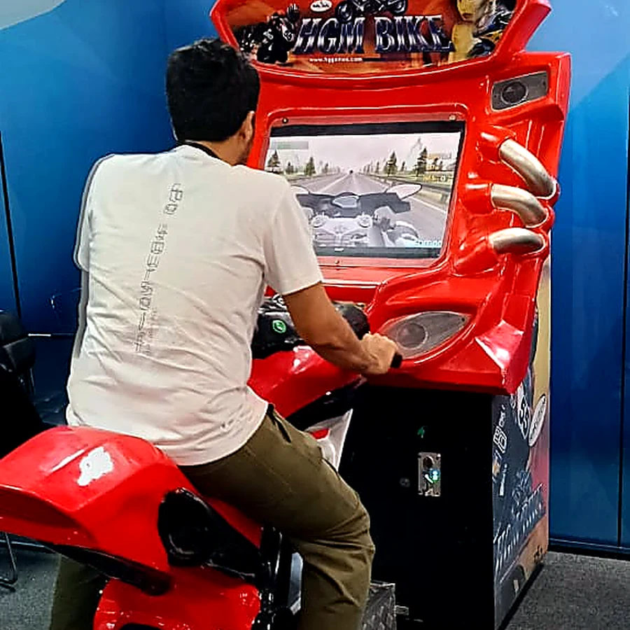 Bike Race Arcade Game for big party games rental in Mumbai