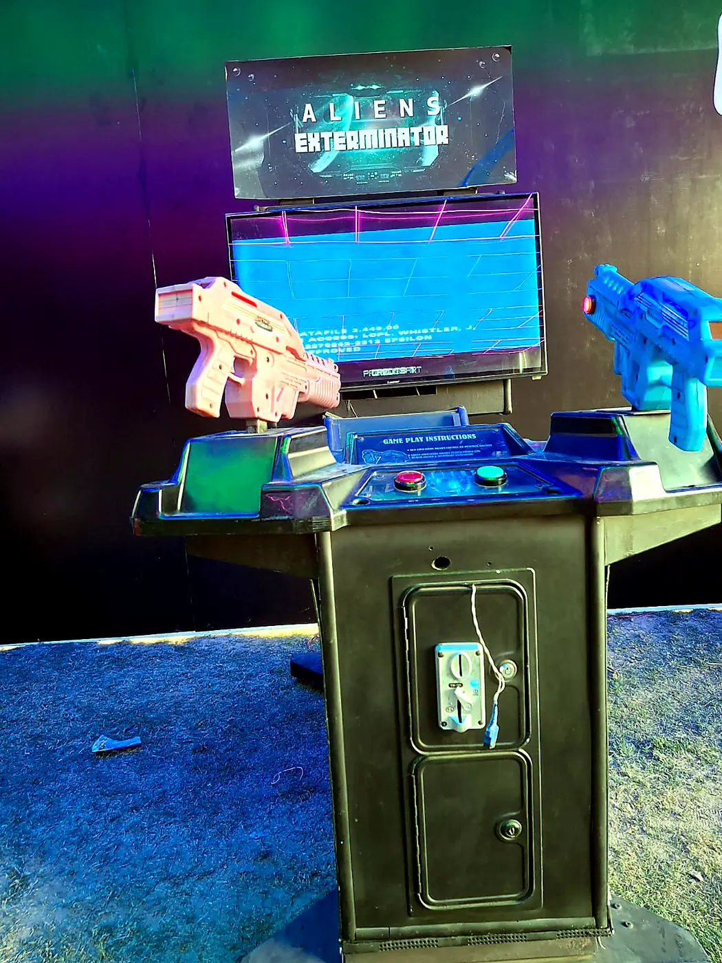 Alien shooter arcade game setup for an event in Mumbai