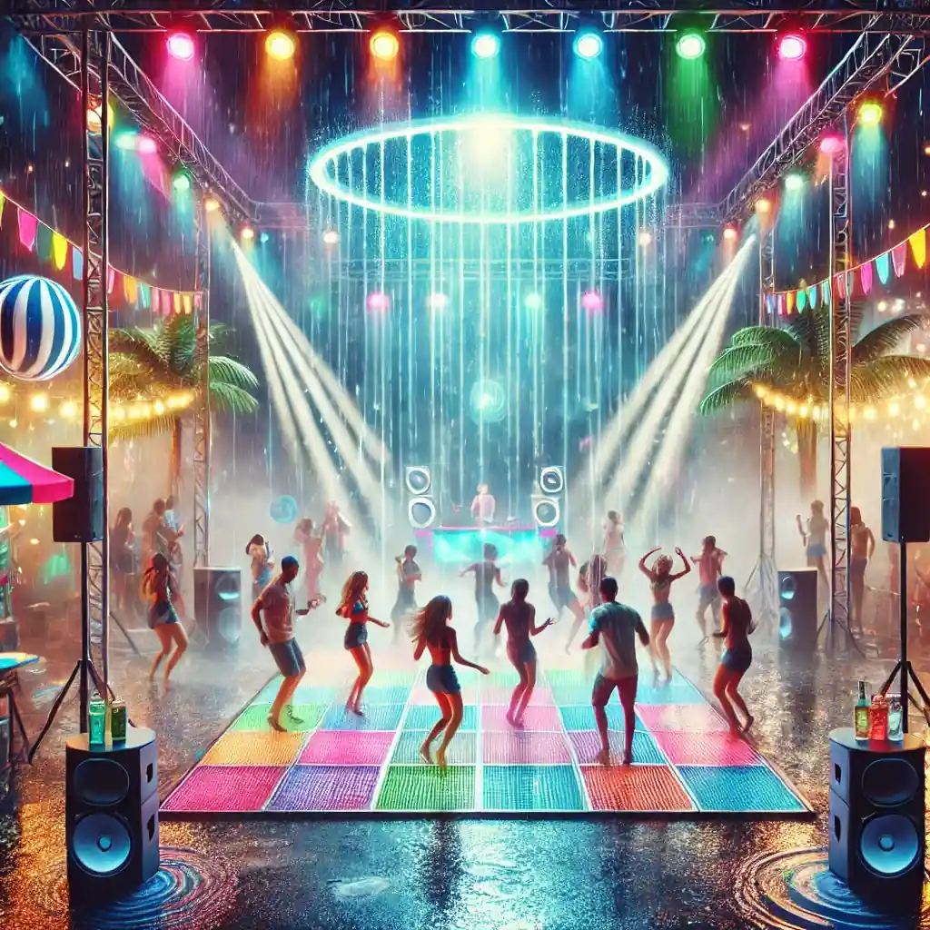 Water Pool Rental Delhi, Foam Machine Rental Delhi, Rain Dance Setup Delhi