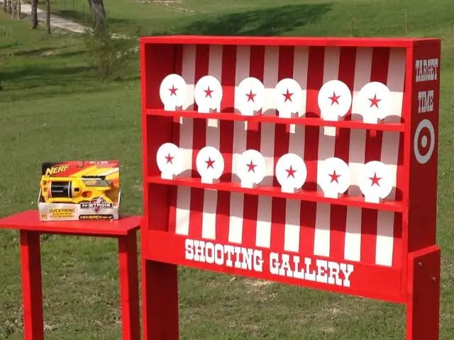 Shooting Gallery Game setup prepared for an event in Goa