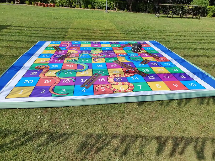 Snake and Ladder Game setup prepared for an event in Goa