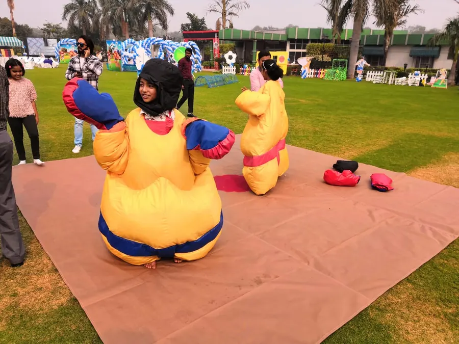 Sumo Suit Game setup prepared for an event in Goa