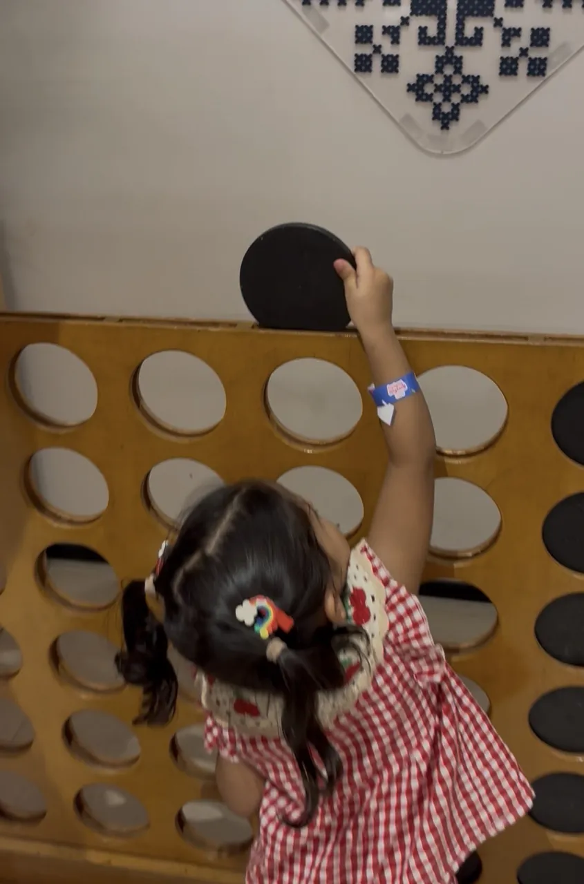 Connect Four wooden game setup for events in Gurgaon